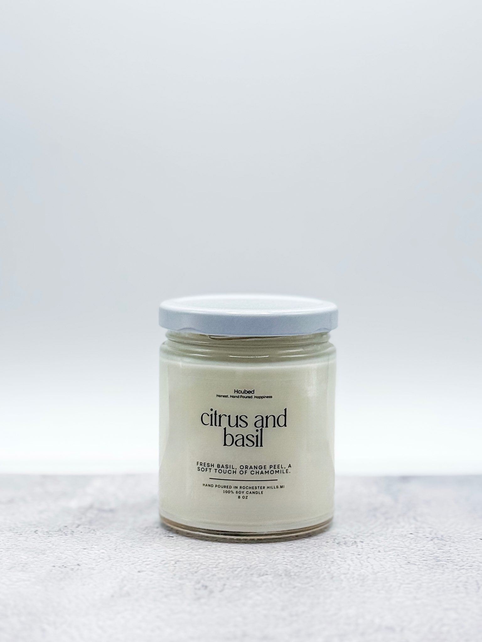 Citrus and Basil - Hcubed Candles