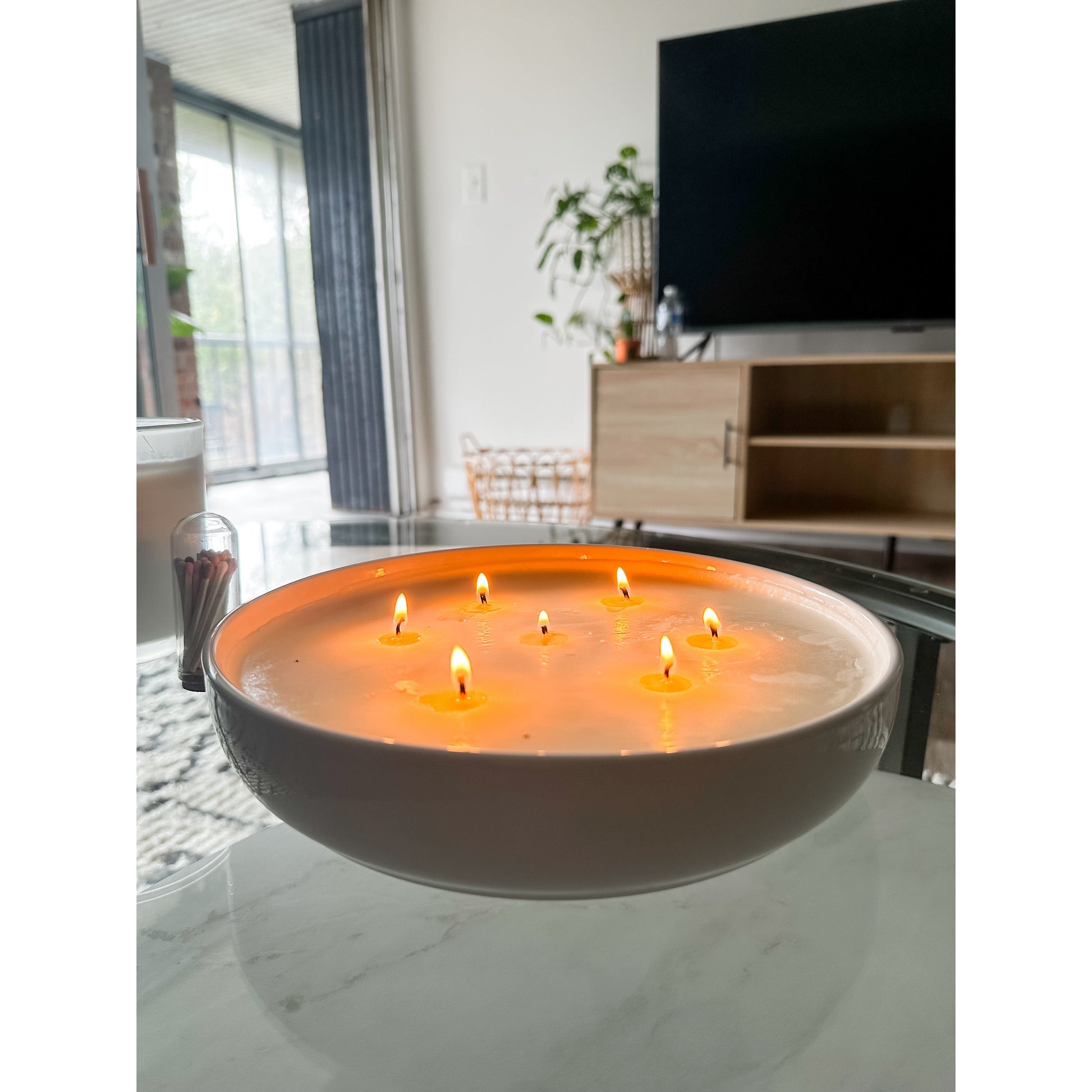 7 wick ceramic - Hcubed Candles