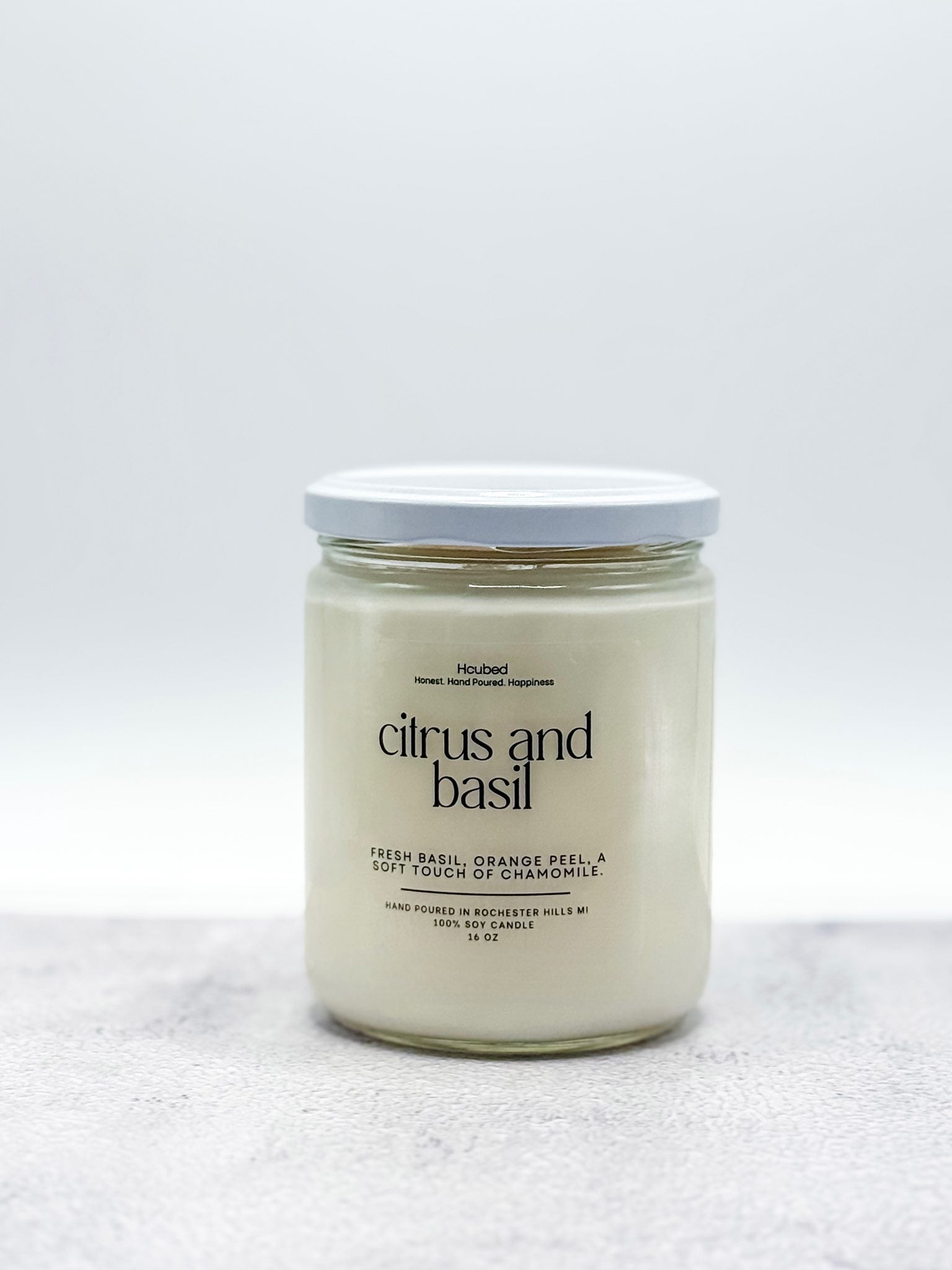 Citrus and Basil - Hcubed Candles