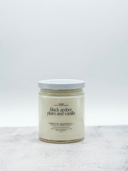Black Amber Plum & Vanilla - Hcubed Candles