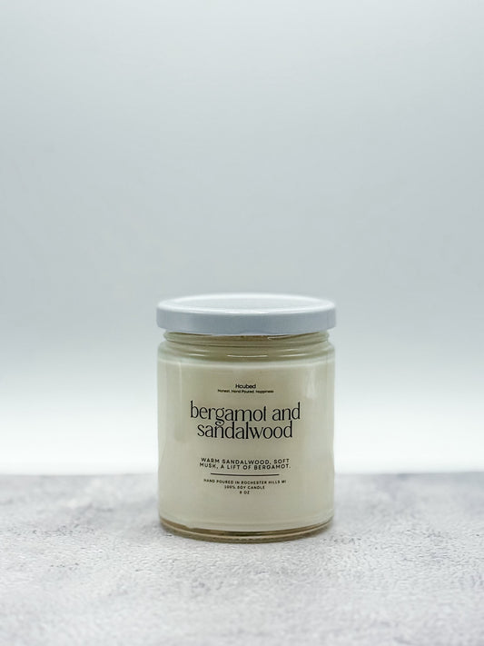Bergamot and Sandalwood - Hcubed Candles