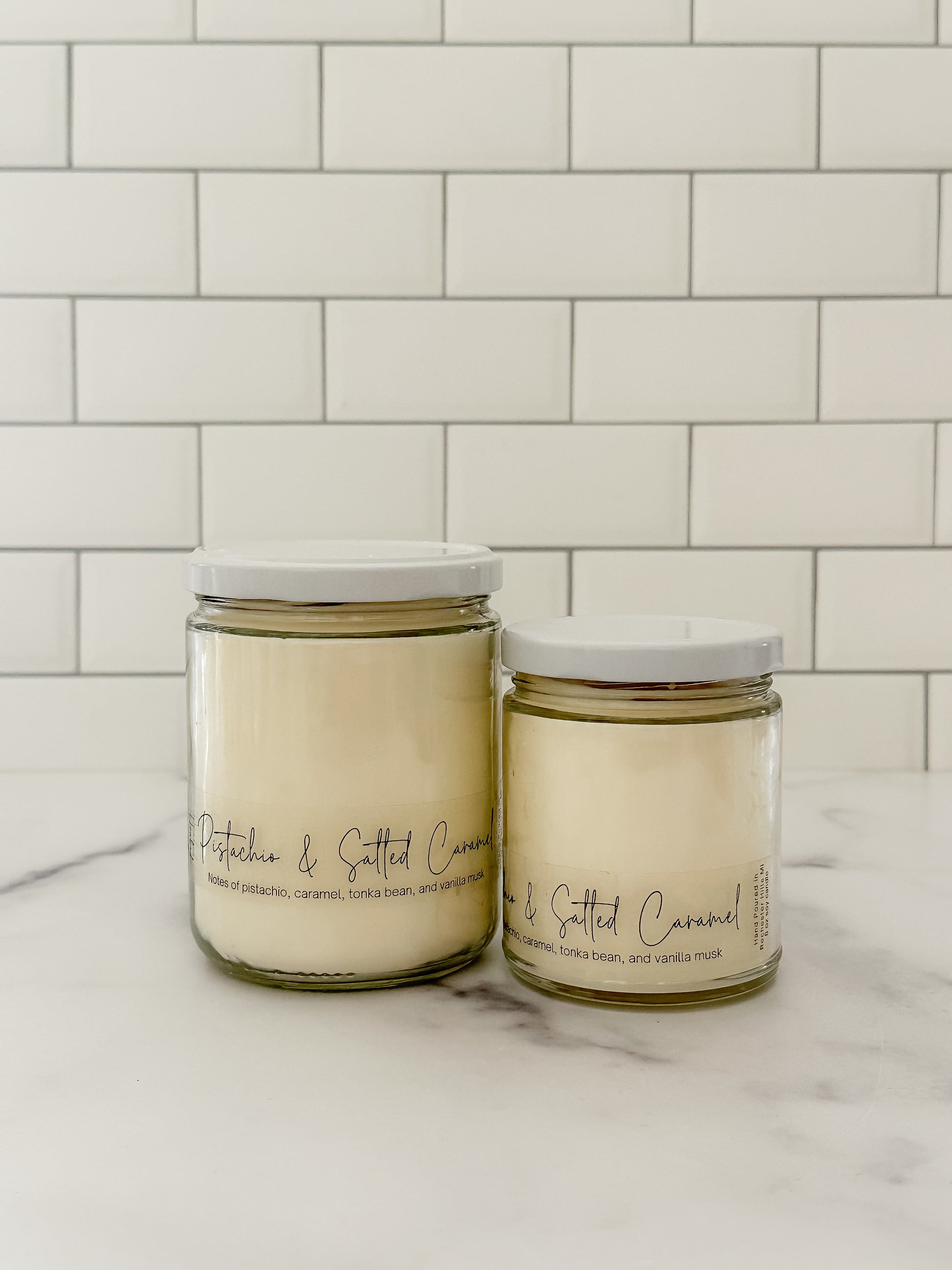 Pistachio & Salted Caramel - Hcubed Candles