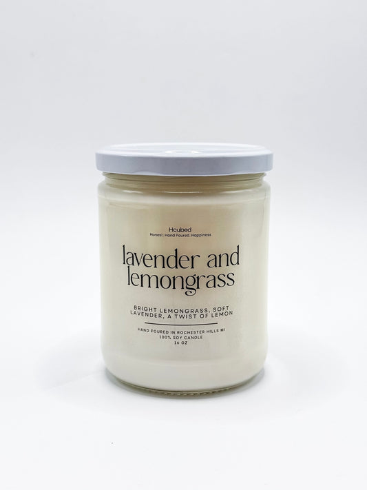 Lavender and Lemongrass - Hcubed Candles