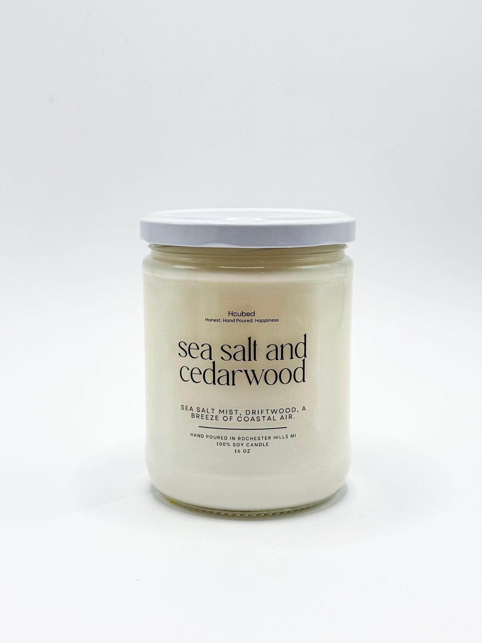 Sea Salt & Cedarwood - Hcubed Candles