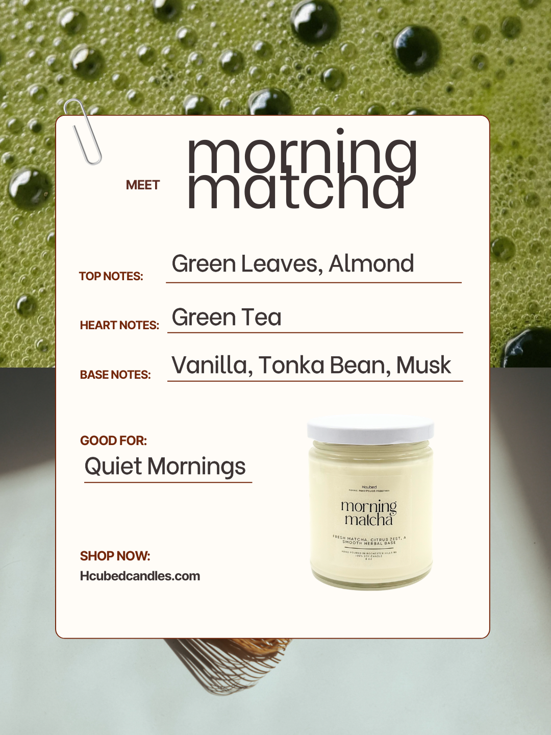 Morning Matcha - Hcubed Candles