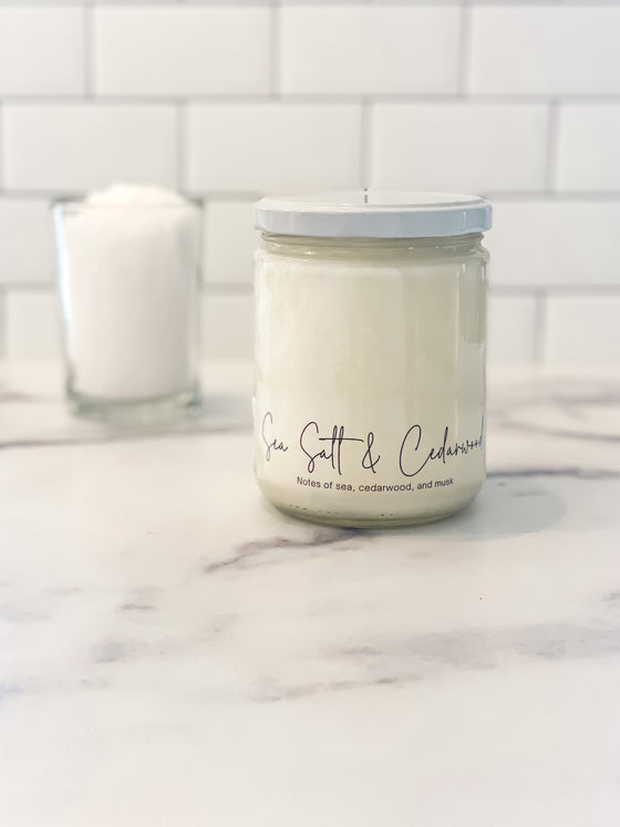 Sea Salt & Cedarwood - Hcubed Candles