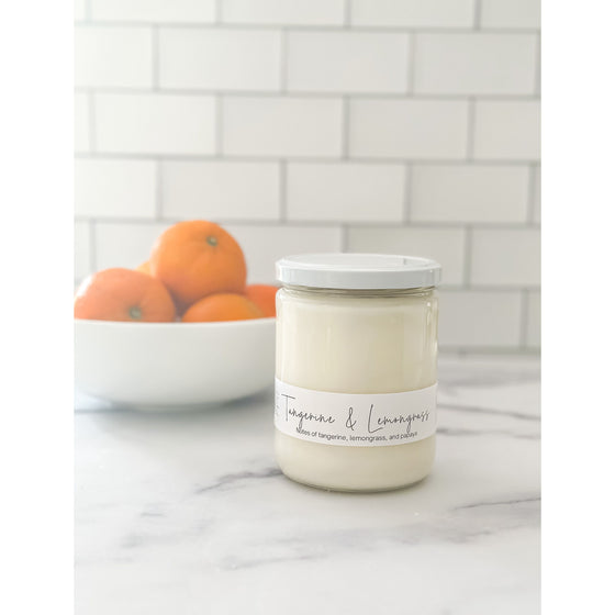 Tangerine & Lemongrass - Hcubed Candles