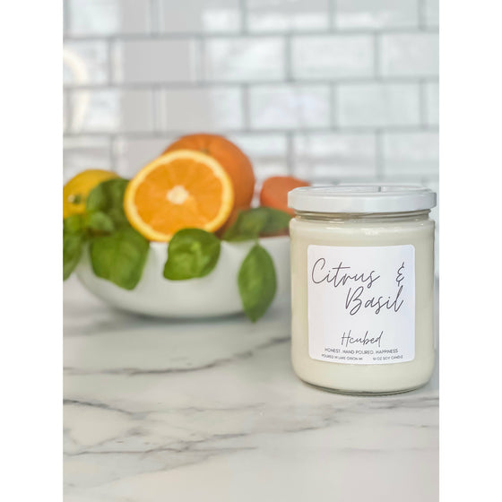 Citrus and Basil - Hcubed Candles