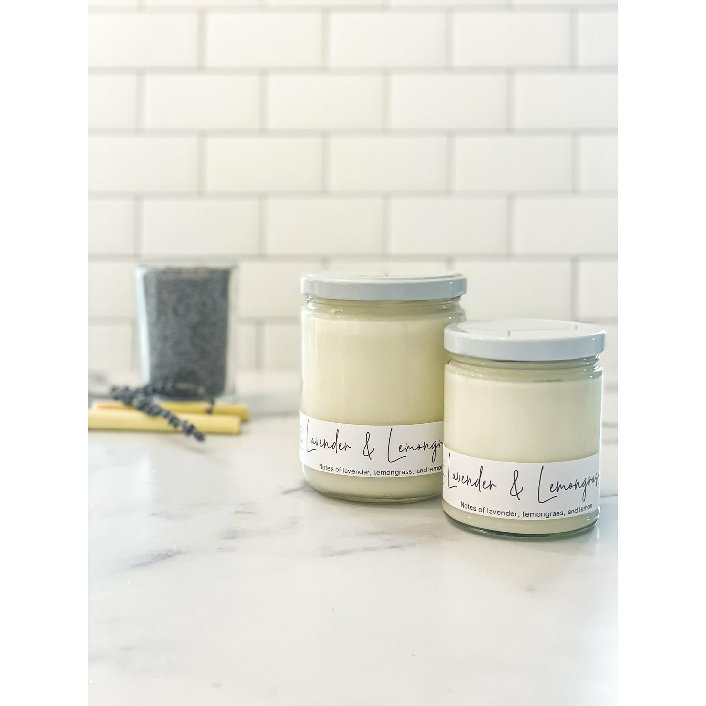 Lavender and Lemongrass - Hcubed Candles