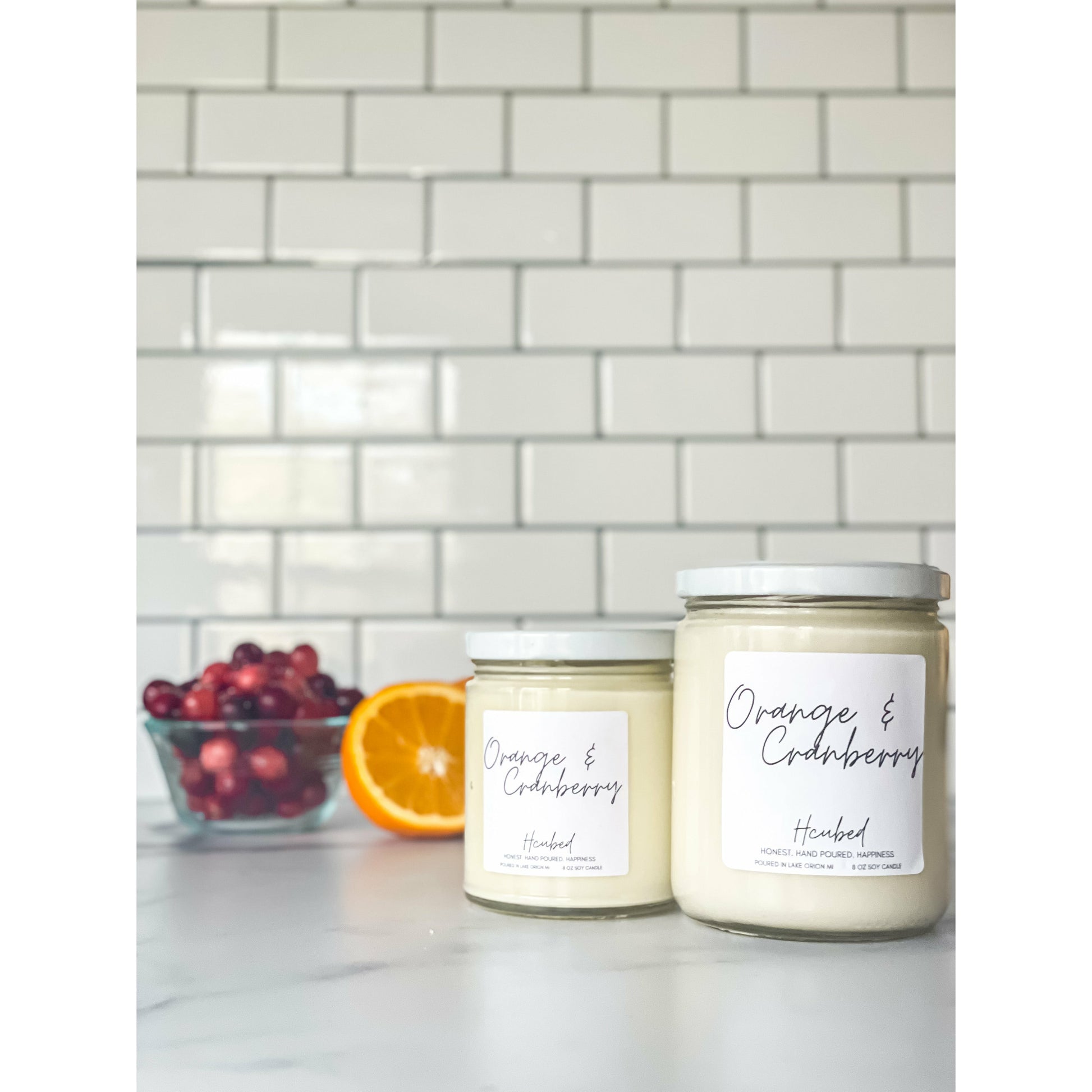 Orange & Cranberry 16 oz - Hcubed Candles